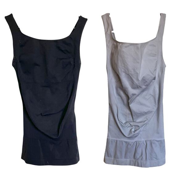 BLANQI Everyday Maternity Belly Support Tank Top Black White Set of 2 Lot Size M - Picture 1 of 16